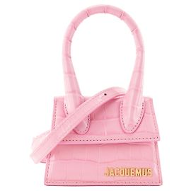 JACQUEMUS - Bolsa de ombro Chiquito Mini Jacquemus em couro gofrado rosa