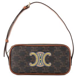 CELINE - Sac à épaule Triomphe mini Céline en toile enduite monogrammée