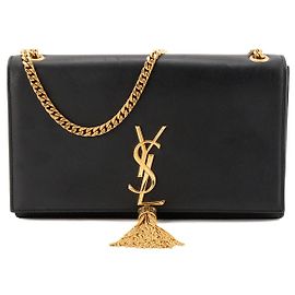 Autre Marque SAINT LAURENT - Kate Pompon Medium Saint Laurent Schultertasche aus schwarzem Glattleder