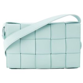 BOTTEGA VENETA - Bolsa de ombro Bottega Veneta Cassette em couro liso azul