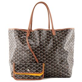 GOYARD - Saint Louis GM Goyard Shopper aus schwarzem goyardine beschichtetem Canvas