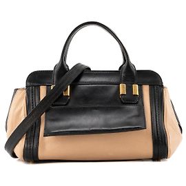 CHLOÉ - Sac à bandoulière Alice Chloé en cuir beige et noir