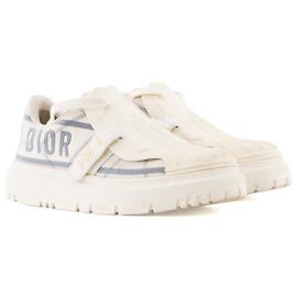 Autre Marque DIOR - Dior-ID Sneaker aus weißem und grauem Canvas (T38)