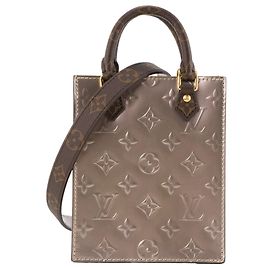 LOUIS VUITTON - Borsa a tracolla Cabas Plat PM Louis Vuitton in pelle verniciata silver e gold edizione limitata