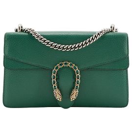 GUCCI - Bolsa de ombro Gucci Dionysus em couro granulado verde esmeralda
