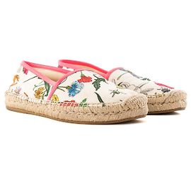 GUCCI - Alpargatas Flora Gucci de lona multicolor (T36)
