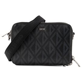 Autre Marque DIOR - CD Diamonds Dior Messenger Schultertasche aus beschichtetem Canvas in Schwarz und Grau