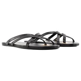 Autre Marque SAINT LAURENT - Sandali bassi Lila Saint Laurent in pelle liscia nera (T37)