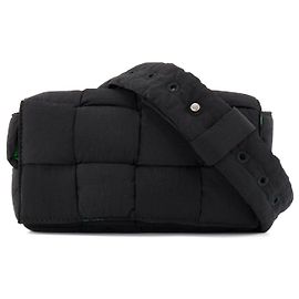 BOTTEGA VENETA - Borsa cintura Bottega Veneta Cassette in tela nera