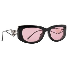 PRADA - Lunettes de soleil PR 14YS Logo Prada en acétate et métal noir et rose