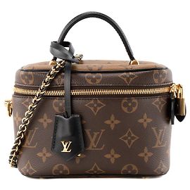 LOUIS VUITTON - Sac à bandoulière Vanity PM Louis Vuitton en toile enduite monogrammée reverse
