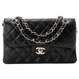 CHANEL - Borsa a tracolla Classique/Timeless 11.13 Small Chanel in pelle liscia nera