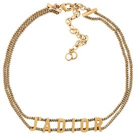 Autre Marque DIOR - J'Adior Dior Halsband aus gealtertem goldfarbenem Metall