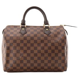 LOUIS VUITTON - Borsa a mano Louis Vuitton Speedy 30 in toile enduite damier ébène