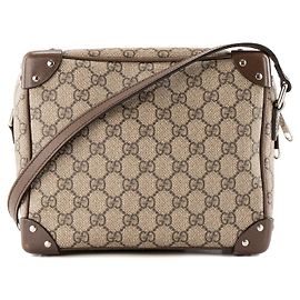 GUCCI - Borsa a tracolla Gucci Malle in tela rivestita monogramma marrone