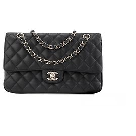 CHANEL - Borsa a mano Classique/Timeless 11.12 Chanel in pelle caviar nera