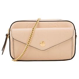 GUCCI - Borsa a tracolla Gilbert Gucci in pelle goffrata beige