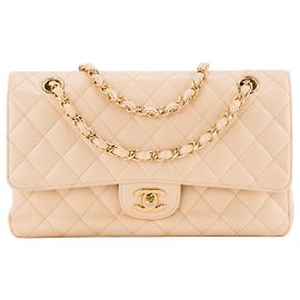 CHANEL - Borsa a mano Classique/Timeless 11.12 Chanel in pelle caviar beige