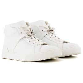 HERMÈS - Sneakers montantes Daydream Hermès en cuir blanc (T37)