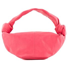 BOTTEGA VENETA - Borsa a tracolla Bottega Veneta Double Knot in pelle liscia rosa