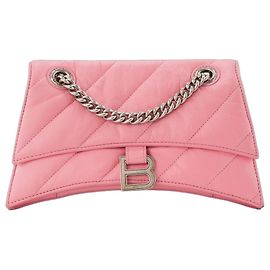 BALENCIAGA - Borsa a tracolla Crush Balenciaga in pelle stropicciata rosa