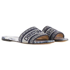 Autre Marque DIOR - Sandali Dway Dior in tela blu navy (T35,5)