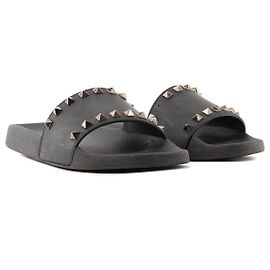 Valentino Garavani VALENTINO - Sandali Valentino Rockstud in gomma e stud neri (T38)