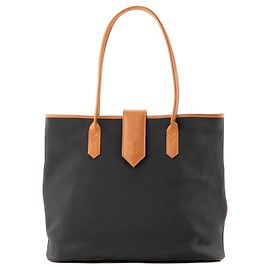 Autre Marque SAINT LAURENT - Saint Laurent Cabas Tasche aus dunkelblauem und vintagebraunem Canvas