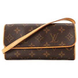 LOUIS VUITTON - Louis Vuitton Pochette Twin PM Schultertasche aus vintage monogrammiertem beschichtetem Canvas