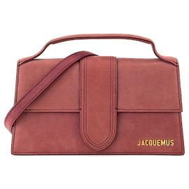 JACQUEMUS - Borsa a tracolla Le Grand Bambino Jacquemus in nubuck bordeaux