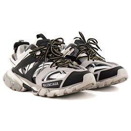 BALENCIAGA - Balenciaga Track Sneaker aus Segeltuch und Leder in Schwarz und Grau (T38)