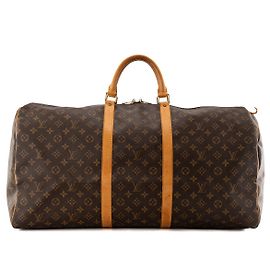 LOUIS VUITTON - Saco de viagem Louis Vuitton Keepall 60 em tela revestida monogram vintage