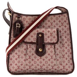 LOUIS VUITTON - Bolsa de ombro Louis Vuitton Mary Kate em tela monogramada bordô