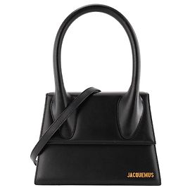 JACQUEMUS - Bolsa de ombro Le Grand Chiquito Jacquemus em couro preto