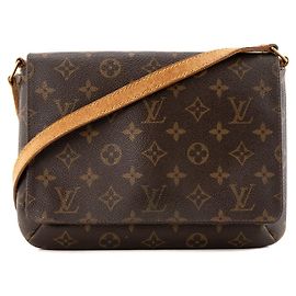 LOUIS VUITTON - Sac à bandoulière Musette Tango PM Louis Vuitton en toile enduite monogrammée vintage