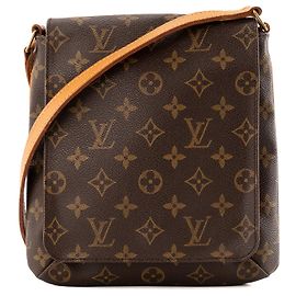 LOUIS VUITTON - Vintage Louis Vuitton Musette Salsa Schultertasche aus monogrammiertem beschichtetem Canvas