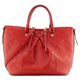 LOUIS VUITTON - Borsa a tracolla Mazarine Louis Vuitton in pelle empreinte rossa