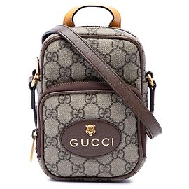 Borsa Satchel Mini GG Supreme Neo Vintage Gucci Beige