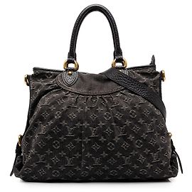 Louis Vuitton Monogram Denim Neo Cabby GM Satchel Tasche Schwarz