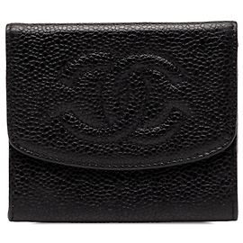 Monedero Chanel CC Caviar Negro