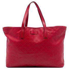 Große Gucci Guccissima Tote in Rot
