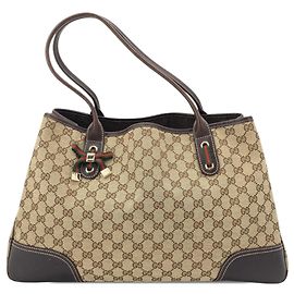 Borsa Tote Gucci Princy in tela GG beige