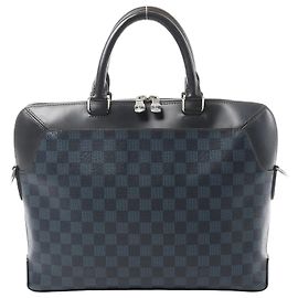 Bolsa Louis Vuitton Oliver Damier Cobalt em Preto x Azul Marinho N51199
