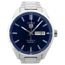 TAG Heuer Carrera WAR201E.FC6292 RQW7045 SS AT Uhr mit blauem Zifferblatt