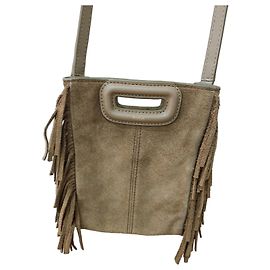 Maje Bolso bandolera de ante con flecos