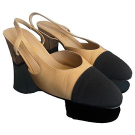Chanel Two-Tone Slingback Pumps