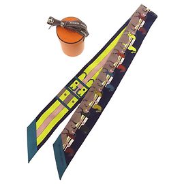Hermès Pañuelo de seda Hermes Twilly Rocabar