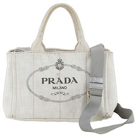 Prada Canapa Triangle Logo 2-Way Shoulder Bag