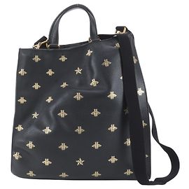 Borsa a tracolla 2-Way in pelle Gucci Bee Star 495444