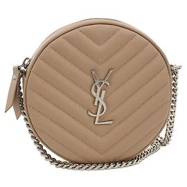 Autre Marque Borsa a tracolla Saint Laurent in pelle di vitello beige
